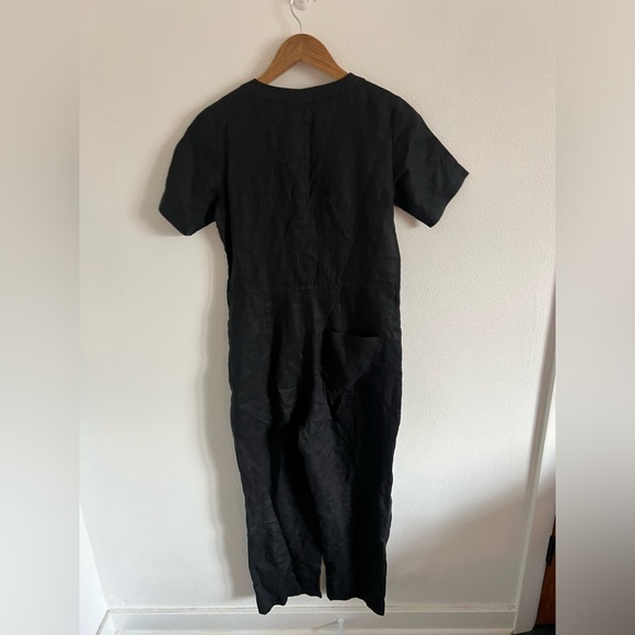 EVERLANE Women 100% Linen Short Sleeve Jumpsuit Size 00 - Picture 3 of 5